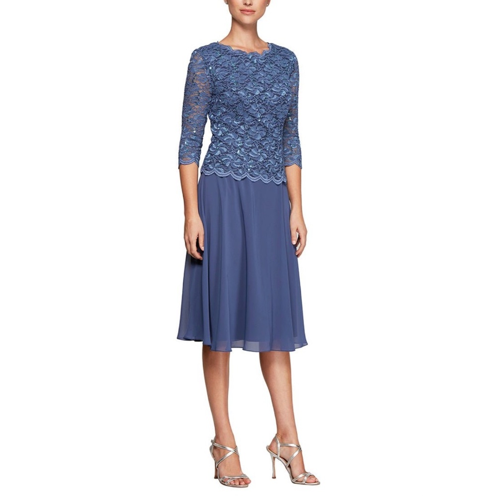 Alex Evenings: Faux Two-Piece Cocktail Dress (NWT)